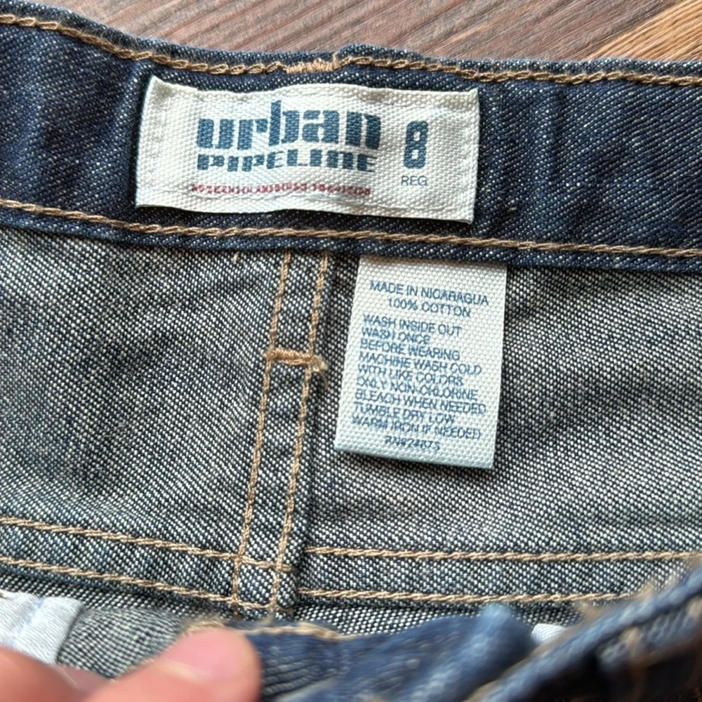 Urban Pipeline Boys Straight Leg Jeans Size 8‎ Dark Wash Casual Everyday Denim